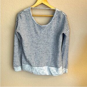 Maurices Striped Knit Pullover with V-neck Back